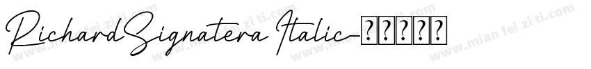 RichardSignatera Italic字体转换